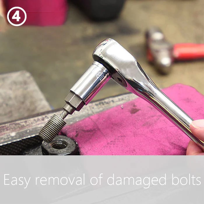 10Pcs Screw Extractor Kit Alloy Steel Damaged Screw Remover Metal