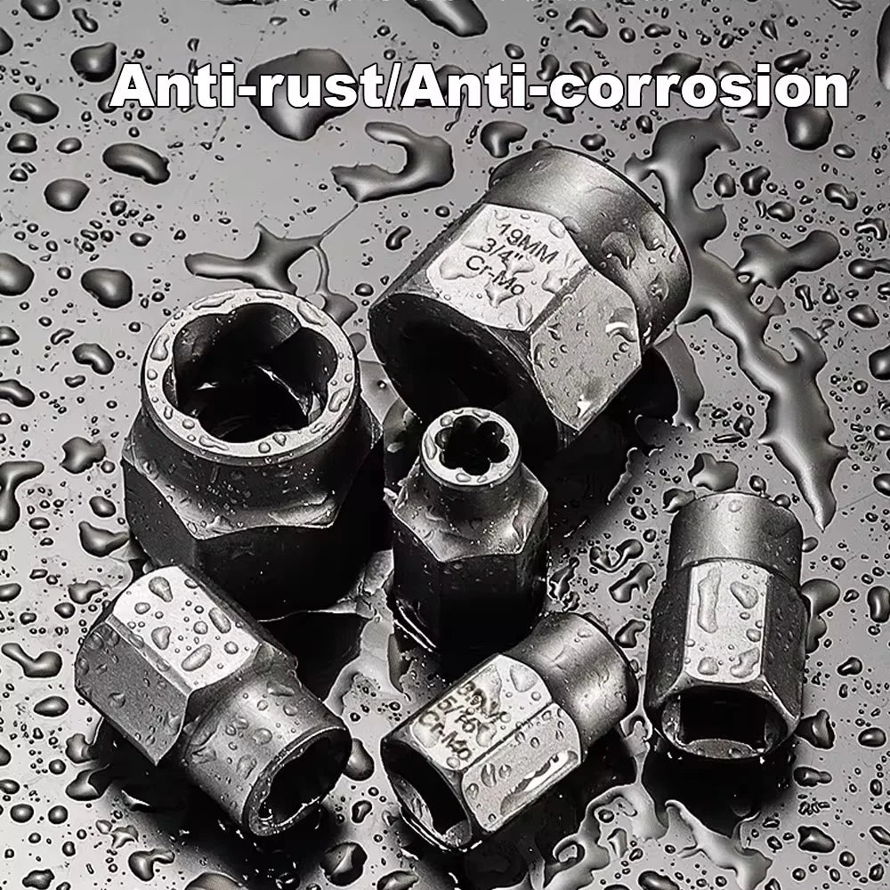 14pcs Stripped Bolt Extractor Set Bolt Remover Set Damaged Bolt Removal Tool for Damaged Frozen Studs Rusted Rounded-Off