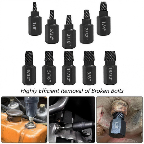 10PCS Damaged Bolt Extractor Set