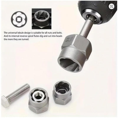 Modnestic 14PCS bolt and nut extractor socket set, thirteen sizes with 3/8 inch drive adapter